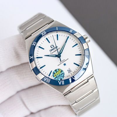 Omega Constellation 41MM 8900/8901 Movement Ceramic Bezel Stainless Steel Strap Watch